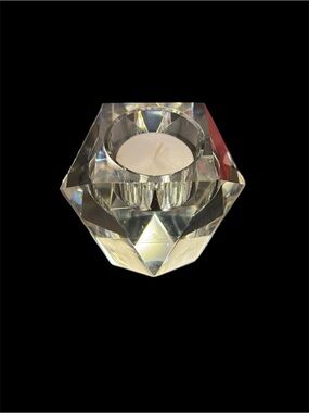 Rosenthal Clear Faceted Crystal Tealight Holder